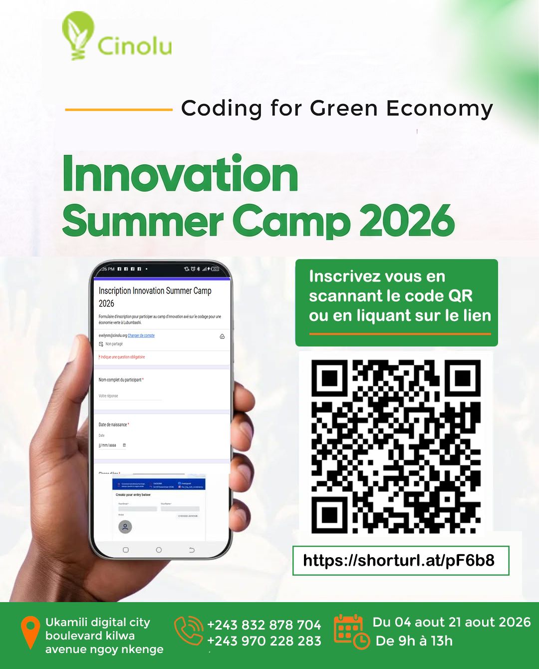 Innovation Summer Camp 2026 registration poster