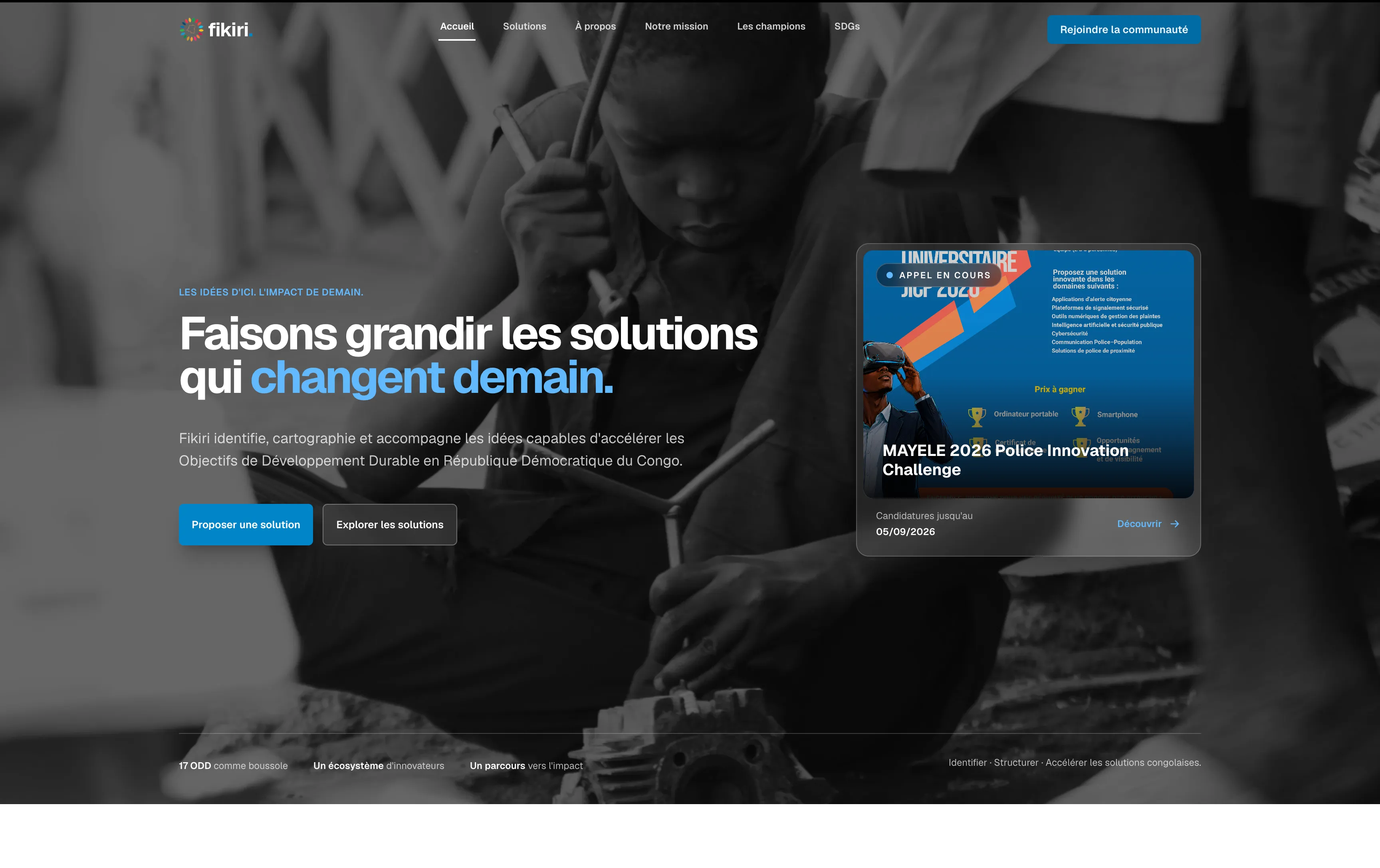 The redesigned Fikiri public landing page